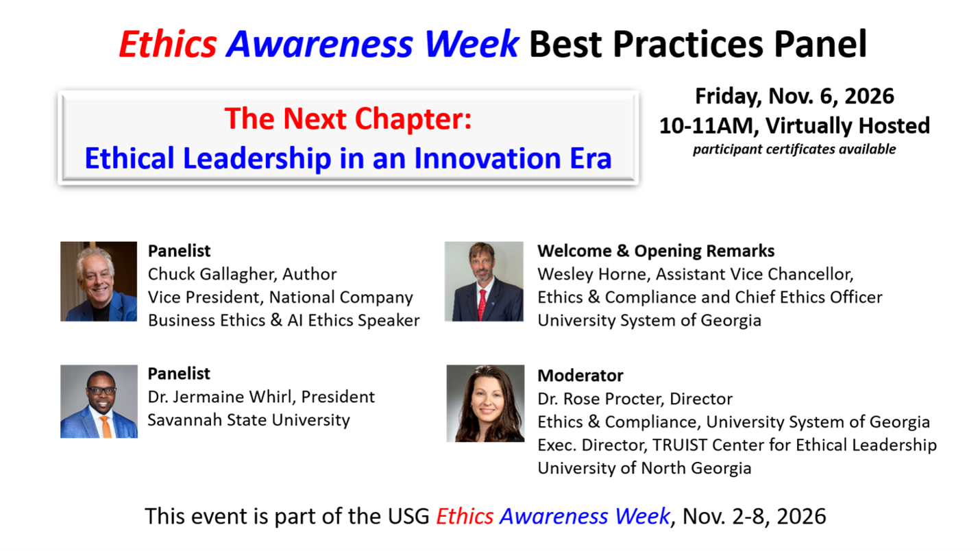 ethics awareness week panel discussion banner